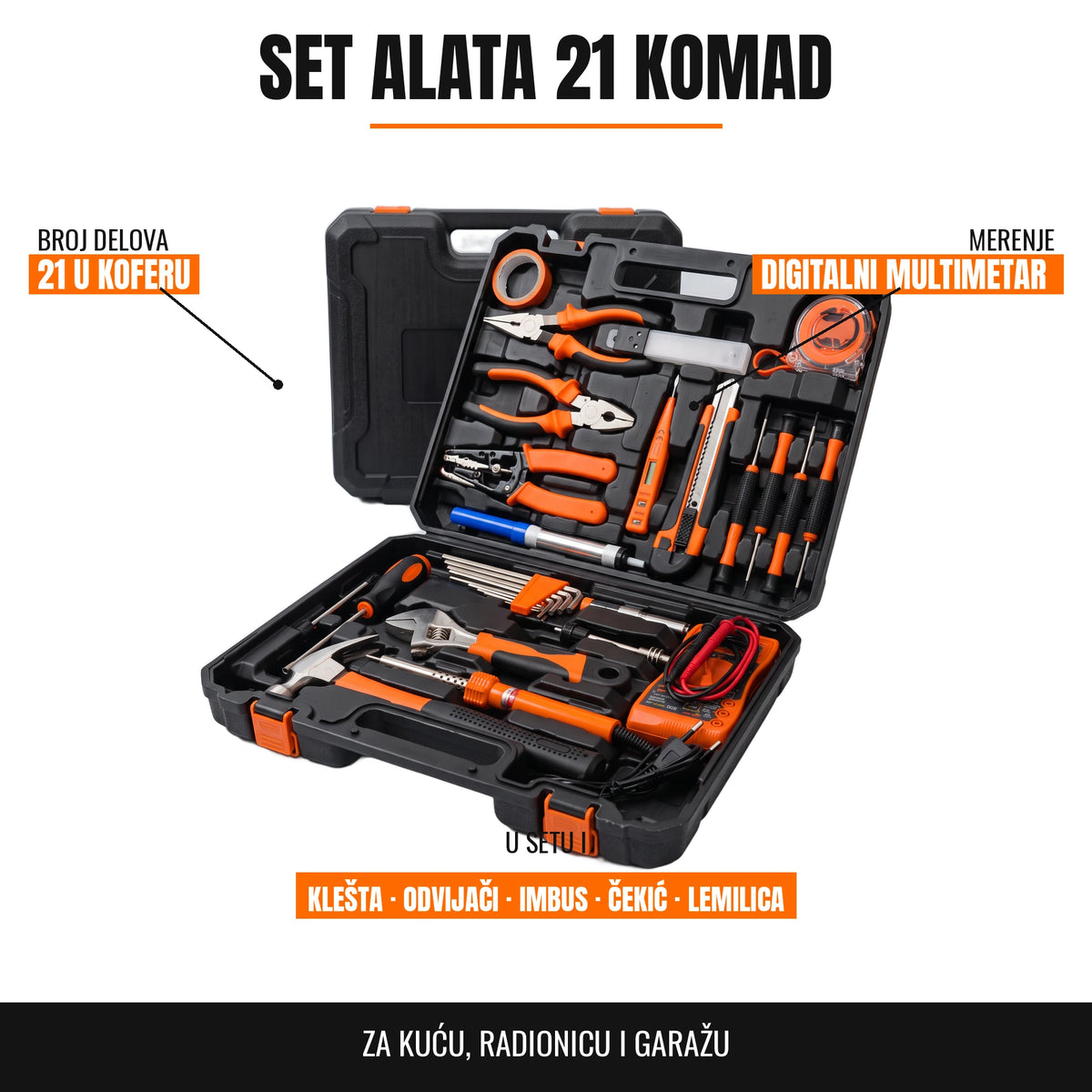 Set alata 21 komad karakteristike